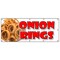 Signmission ONION RINGS BANNER SIGN deep fried vidalia crispy ring french fries B-120 Onion Rings - alternate 1